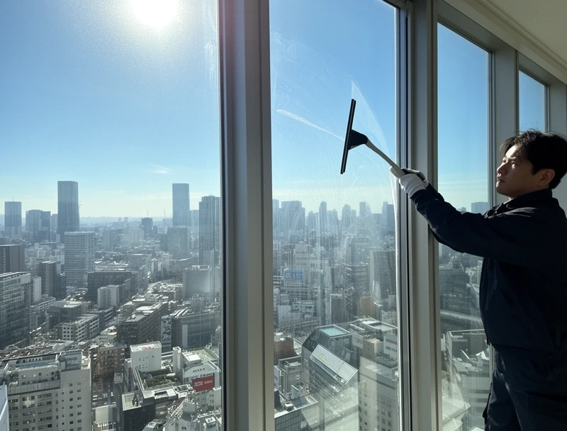 明るく清潔な窓ガラス、仕上がりのイメージ